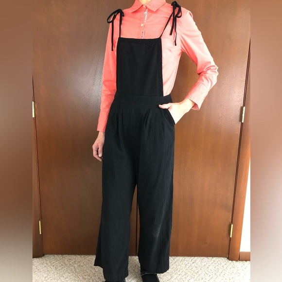 Lulu’s What a Wonderful Day Black Tie-Strap Overall Jumpsuit - Picture 5 of 15